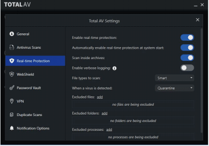 Total AV Antivirus Security Features