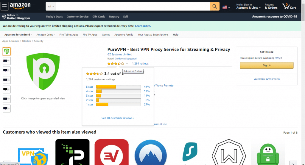 PureVPN amazon