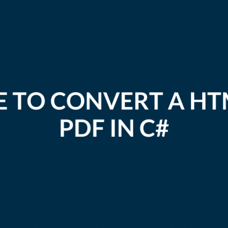 Convert a HTML to PDF in C#