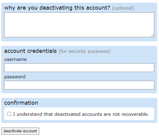 Deleting A Reddit Account On A Browser