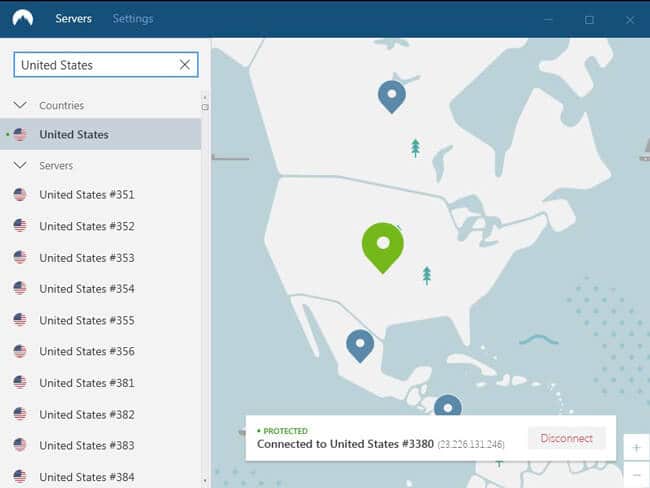 NordVPN server