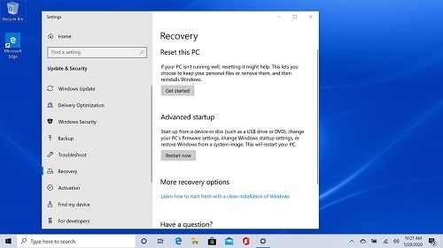 RESETTING WINDOWS SYSTEM 