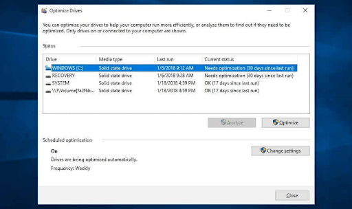 Optimize Drives