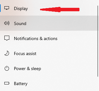 Display settings