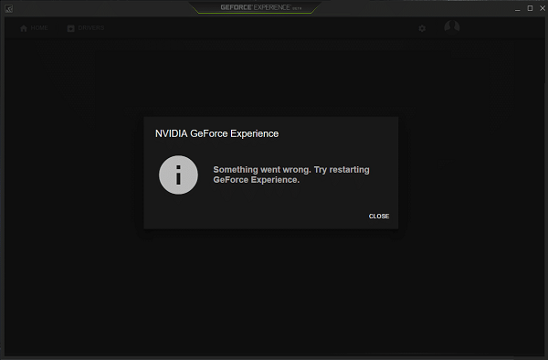 Restarting GeForce Experience