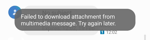 What causes MMS attachments to not download?