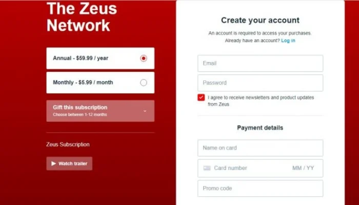 zeus network free trial