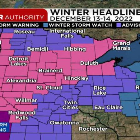 Winter Weather Advisory Issued For Northern Minnesota And Northwest Wisconsin.