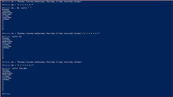 The Split() Method in PowerShell